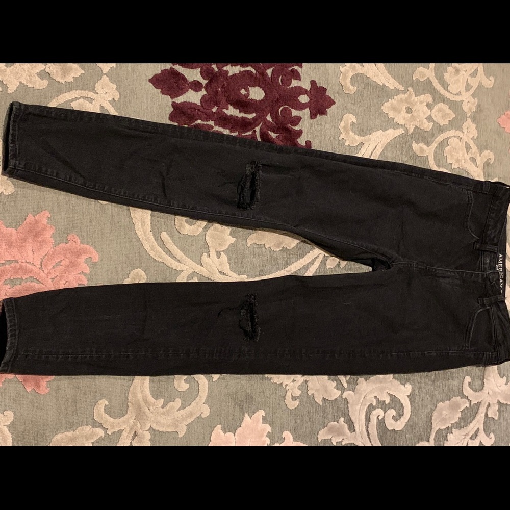 AE Super Hi Rise Jegging - Ripped knees